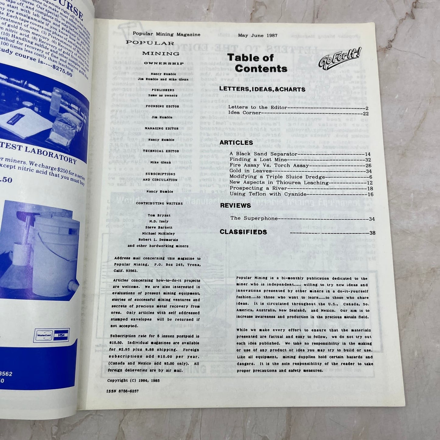 1987 May/Jun - Popular Mining Magazine - Treasure Hunting Gold Prospecting M19