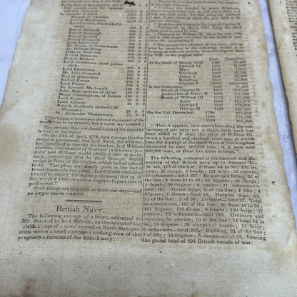 Baltimore Weekly Register Mar 14 1812 - War of 1812 British Navy, Plot AF9-10