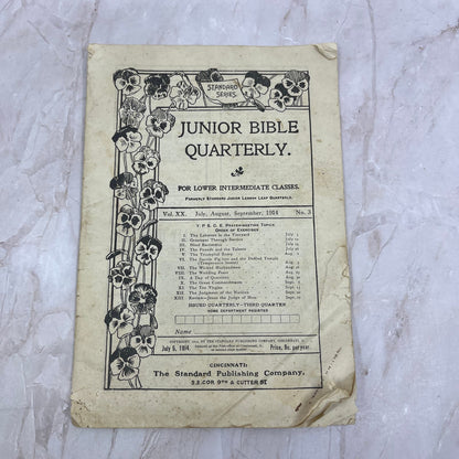 1914 Junior Bible Quarterly Laborers in the Vineyard Matt 20:1-16 TG8-VV