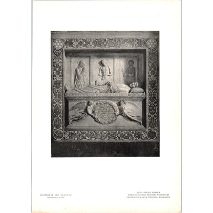 Tomb of Bishop Benozzo Federighi - Luca Della Robbia c1905 Art Print D14