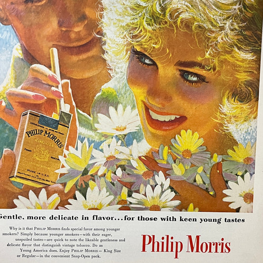 Vintage Philip Morris - Popular With Young Smokers Magazine Ad 10x13 V3