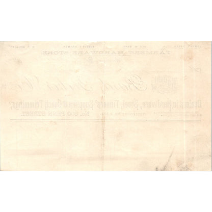 1889 Bard, Reber Co Hardware Reading PA Original Billhead Letterhead Receipt AE7