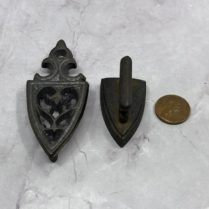 Vintage Cast Iron Miniature Trivet and Iron Set SB7