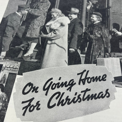 1937 Pullman and Rail Christmas Travel 10x14 Magazine Advertisement FL6-6