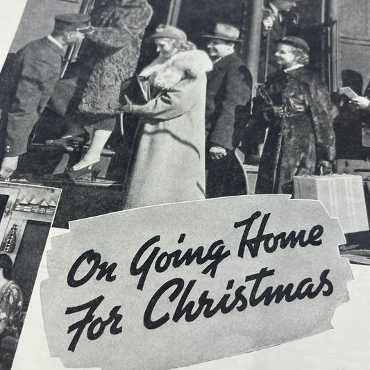 1937 Pullman and Rail Christmas Travel 10x14 Magazine Advertisement FL6-6