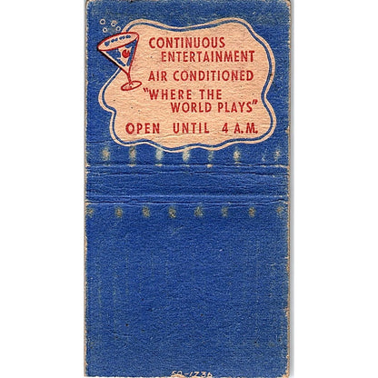 Riviera Cocktail Lounge Randolph & Dearborn Chicago Pinup Matchbook Cover SC7-Y3