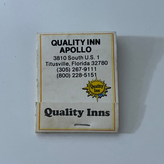 Quality Inn Apollo Titusville Florida Vintage Matchbook SC4-R7