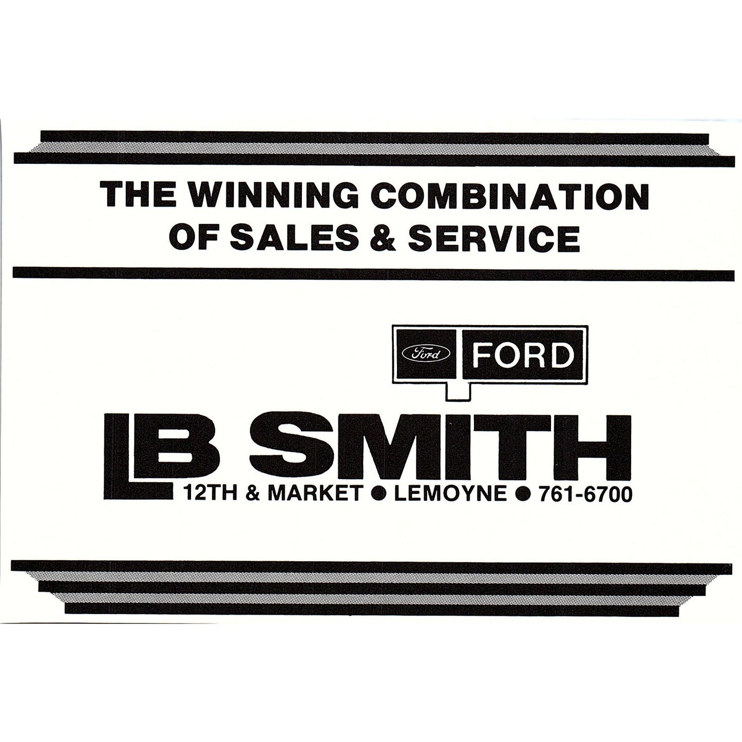 LB Smith Ford 12th & Market Lemoyne PA 1988 Ad AG8-1