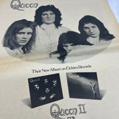 Queen - Queen II Album Elektra Records 11x14.5" 1974 Ad V14-2