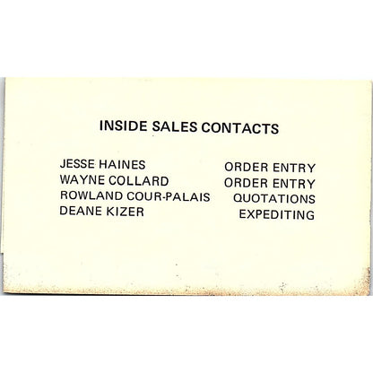W.A. Bill Kuers AWC Texas Inc Houston Vintage Business Card SE5-B3