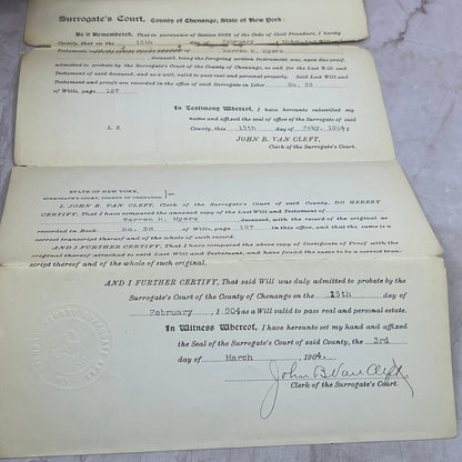1904 New Berlin Chenango County Court Will and Testament Warren H. Myers TJ5-E2