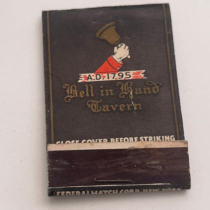 Bell in Hand Tavern 81 Devonshire St Boston MA Vintage Matchbook Cover TB8-MB2-5