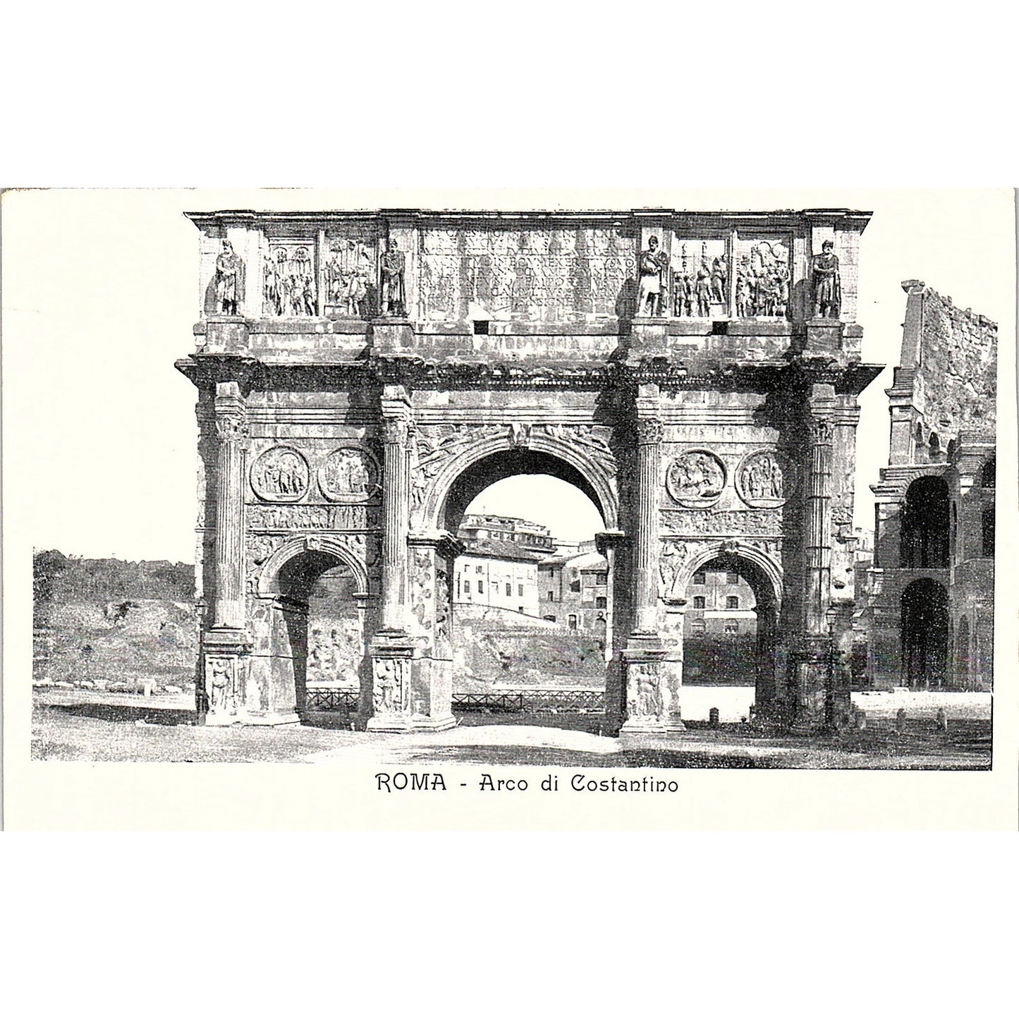 Roma Arco di Costantino Italian Vintage Postcard PE17