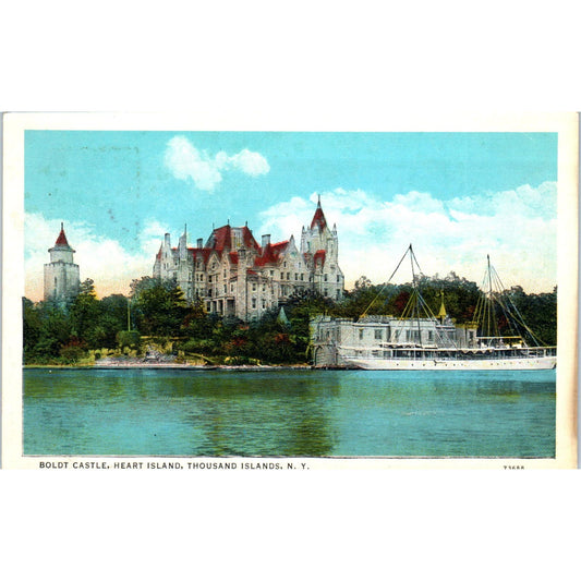 Boldt Castle Heart Island Thousand Islands New York Vintage Postcard PD3