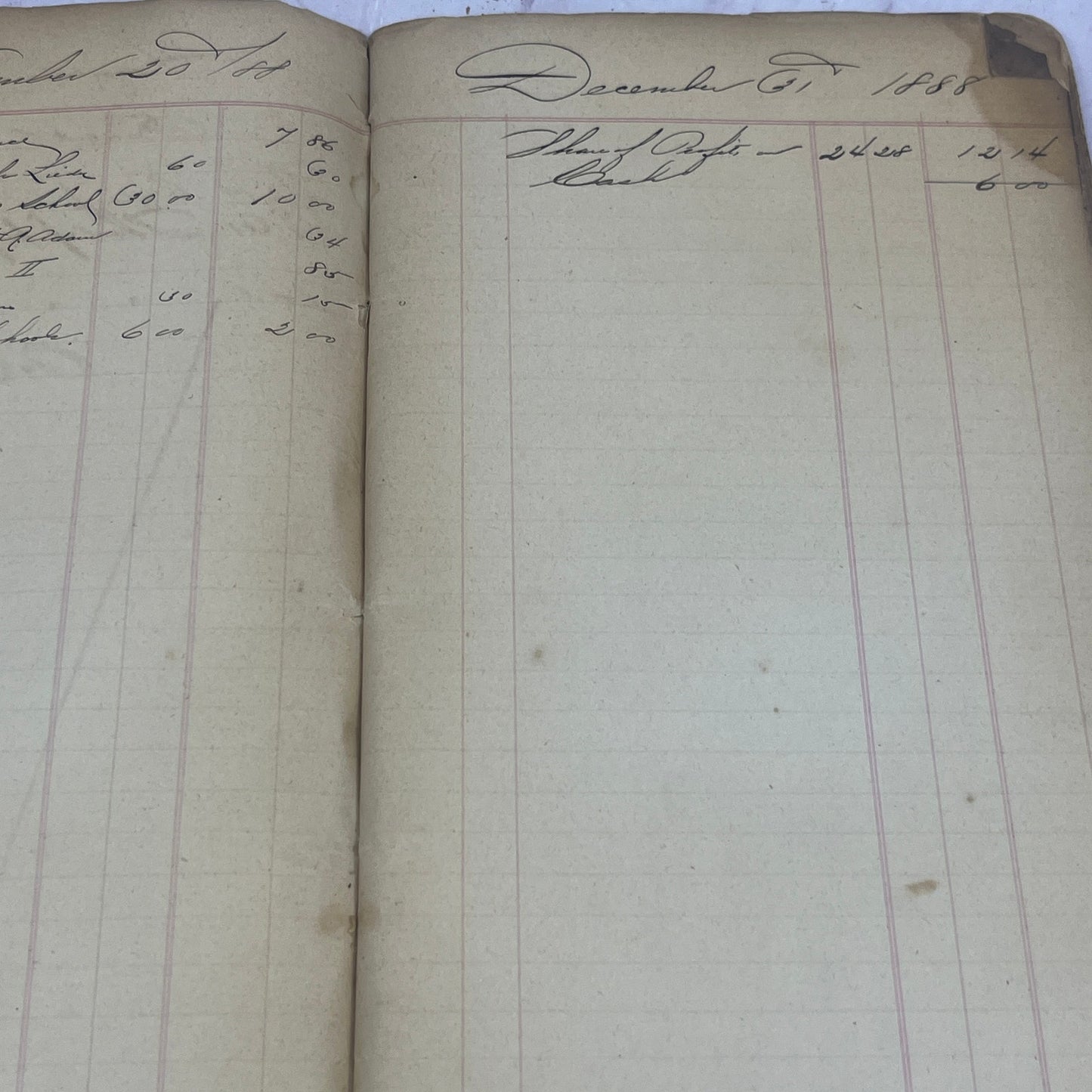 c1880 Ledger - Edmund Himmler Zitherlehrer Zither-Schule 326 E 79th St NY TJ6-OB