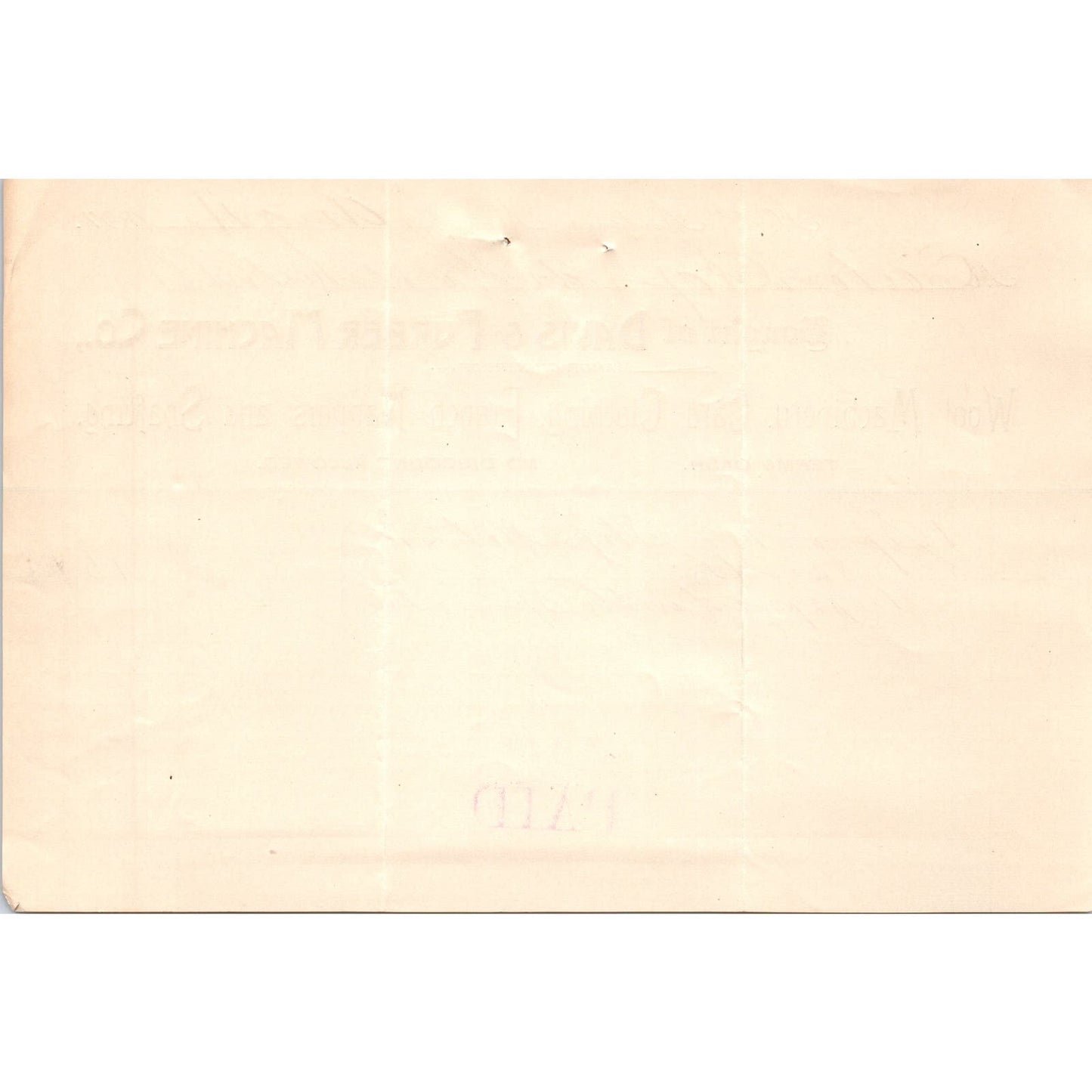 1897 Davis & Furber Machine Co North Andover Depot MA Billhead Letterhead D17-2