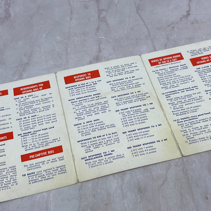 Goren Official Point Count Pocket-Size Digest Bridge Tips Fold Out Card TA9-E1