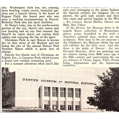 The Tiffin Restaurant Denver CO 1958 Ad AG1-H3