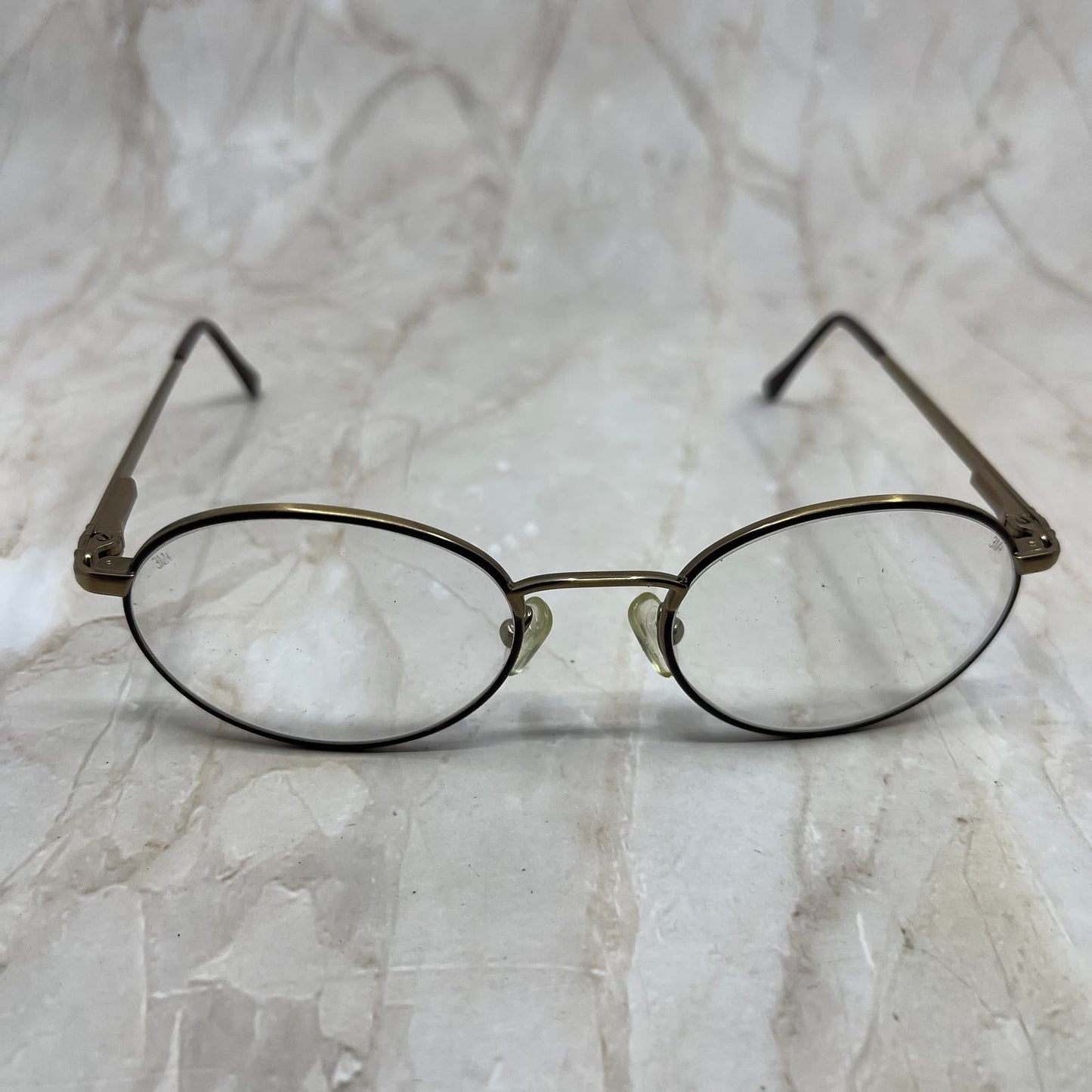 Vintage Oval AOSafety Gold Tone Sunglasses Eyeglasses Frames TE9-G2-9
