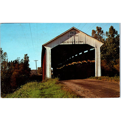 Jeffries Ford Bridge Parke County Bridgton Vintage Covered Bridge Postcard PC15