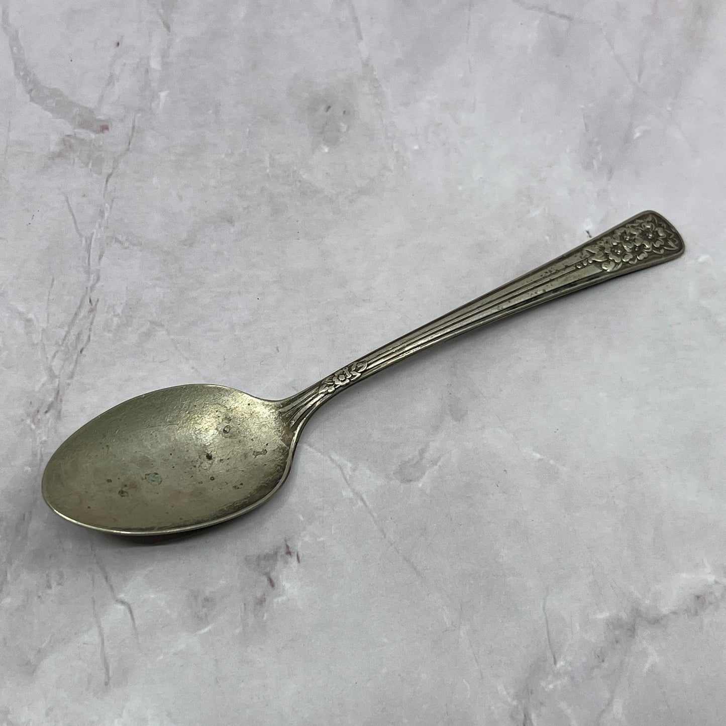 Silver Bell Silver Plate Teaspoon Spoon 6" Vintage Silverplate TC5-OS-14