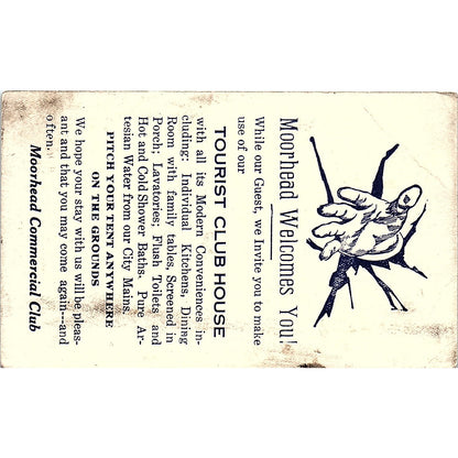 Tourist Club House Moorhead MN Moorhead Commercial Club Business Card AG2-M15