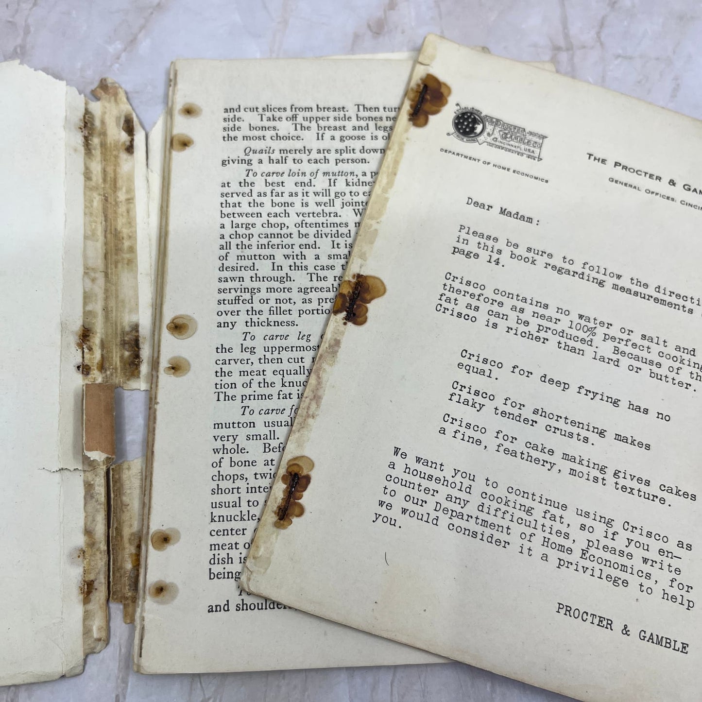 1923 Mrs. Neil's Cooking Secrets Harris Neal Proctor & Gamble Cookbook TI9-P1