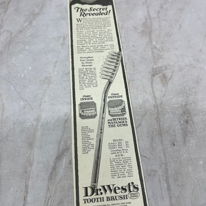 Dr. West's Toothbrush The Western Co Chicago NY 1924 Magazine Ad FL6-11