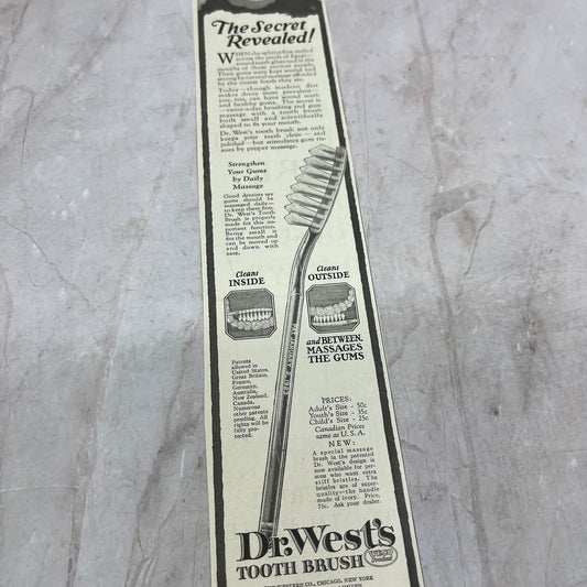 Dr. West's Toothbrush The Western Co Chicago NY 1924 Magazine Ad FL6-11