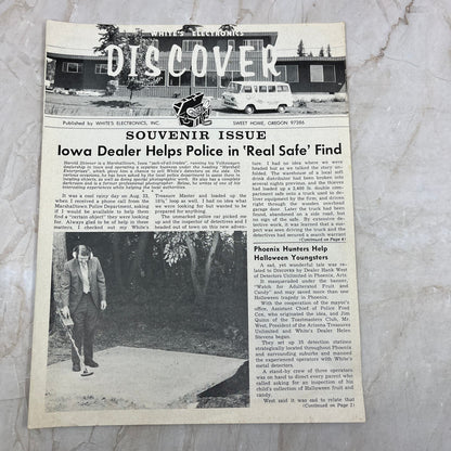 c1971 White's Electronics Discover Newsletter Treasure Hunting Oregon M19