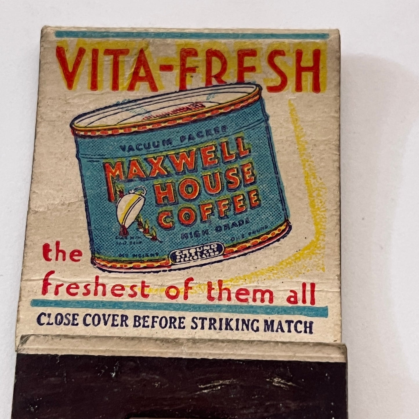 Maxwell House Coffee Vita-Fresh Vintage Matchbook Cover TB8-MB3-1