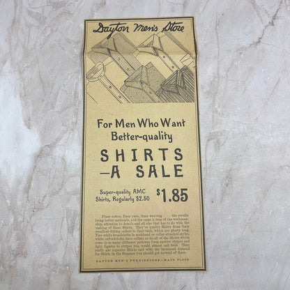 Dayton Men's Department Store 6x11" 1935 Minneapolis Journal Advertisement D10