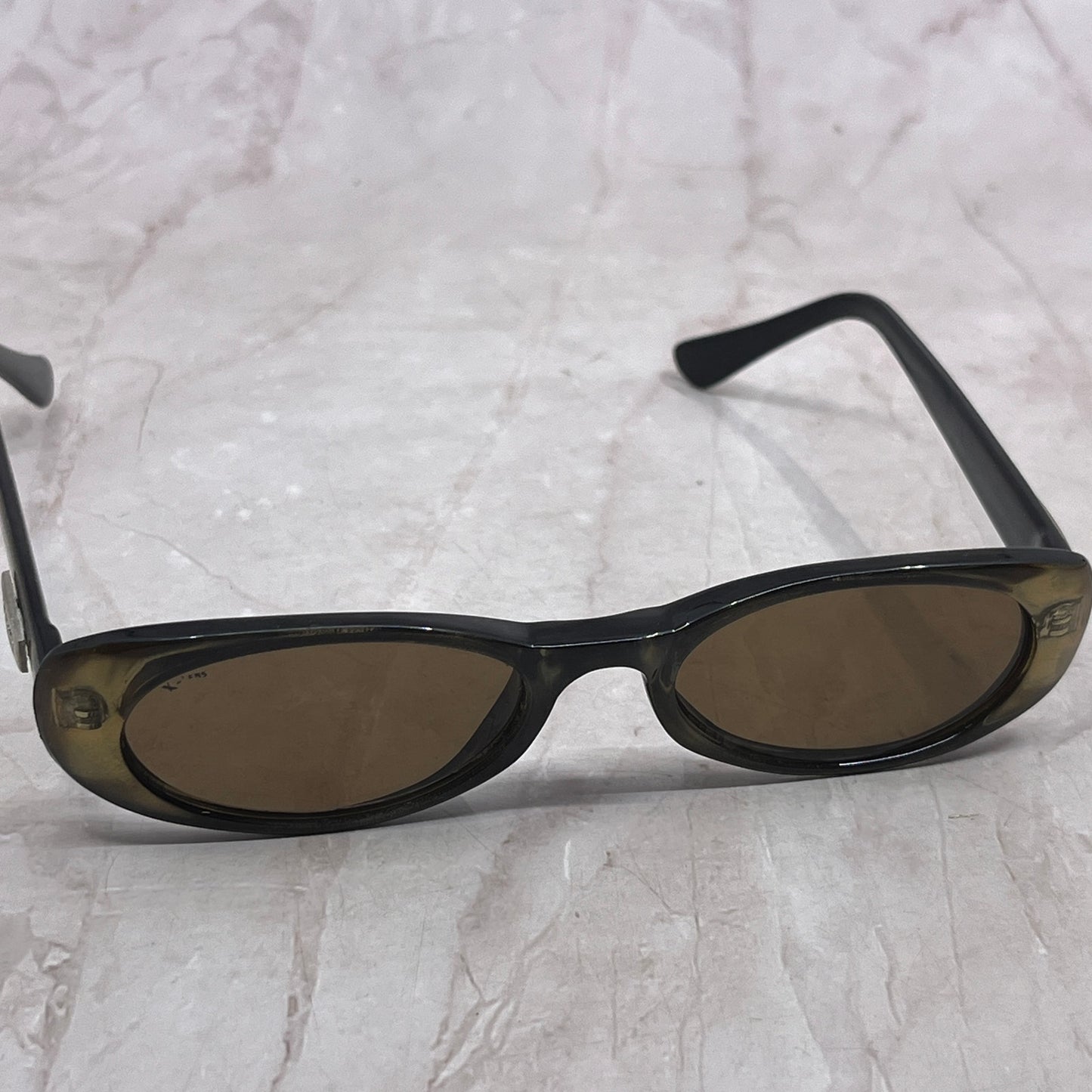 Vintage Ladies X-Lens Oval Tiger Eye Acrylic Sunglasses Glasses Frames TH9-G1-2