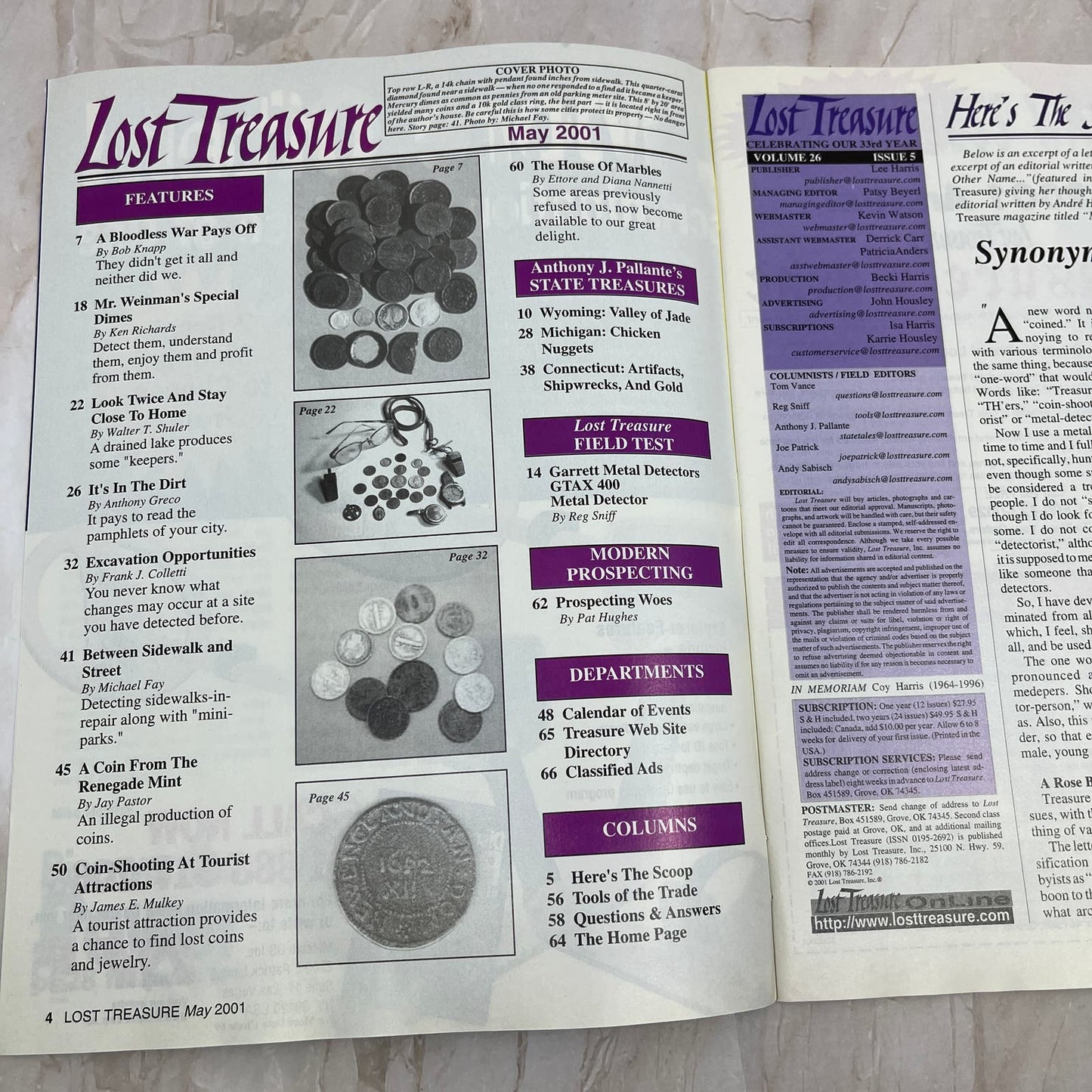 2001 May - Lost Treasure Magazine - Treasure Hunting Gold Prospecting M14