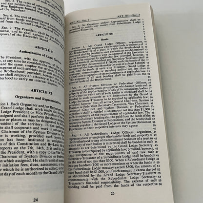 1987 Brotherhood of Maintenance of Way Employees By-Laws 100th Anniversary TK3
