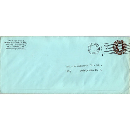 1932 Smith & Richards Lbr. Co. Bridgeton NJ Postal Cover Envelope TH9-L1