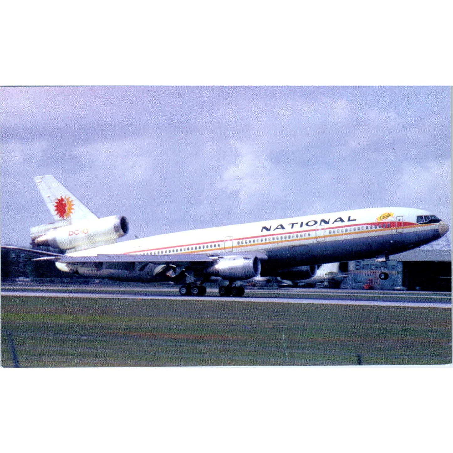National Airlines Douglas DC-10 Vintage Postcard P4-5