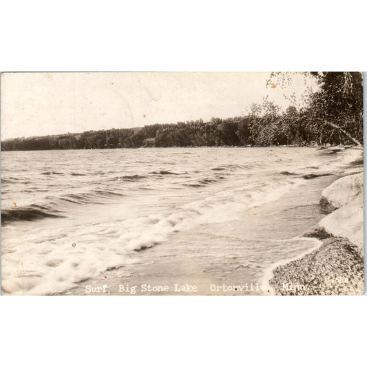 1926 Big Stone Lake - Ortonville Minnesota RPPC Vintage Postcard PD10