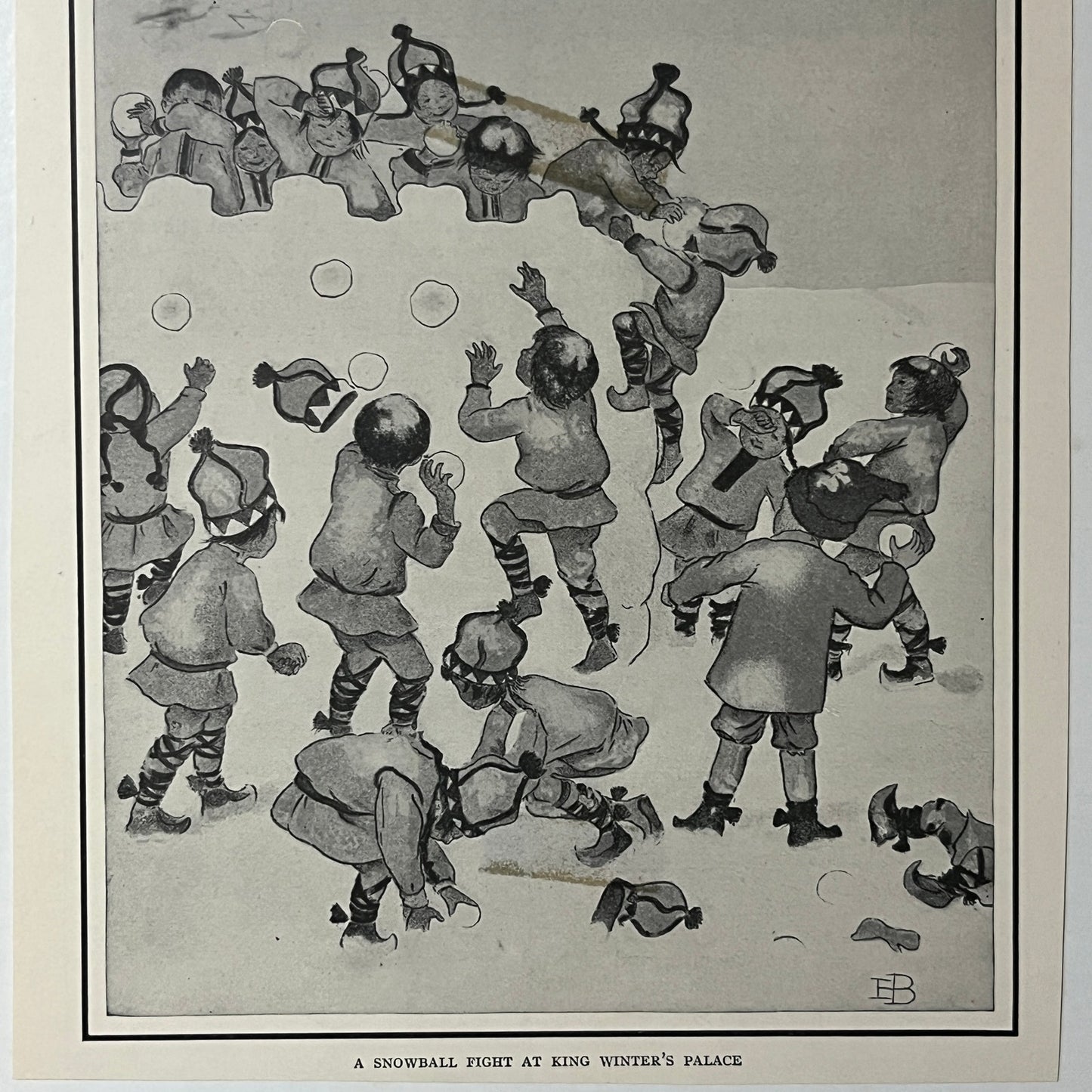 A Snowball Fight At King Winter's Palace Antique - 6x7 Art Print V2