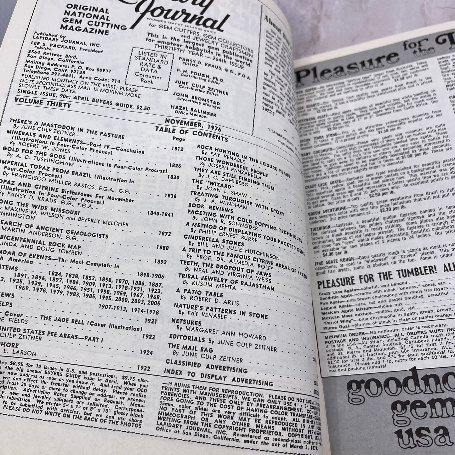 Liberty Bell in Jade - Lapidary Journal Magazine - Nov 1976 M22