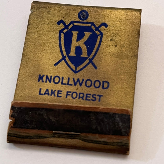 Knollwood Golf Club Lake Forest Vintage Matchbook Cover TB8-MB3-9