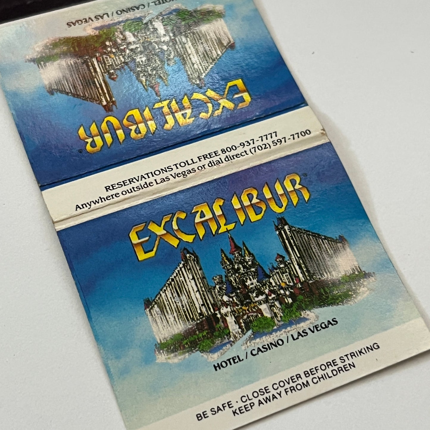 Excalibur Hotel and Casino Las Vegas NV Vintage Matchbook Cover TB6-MB1-8
