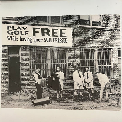 Play Golf While Having Your Suit Pressed Vintage c1950s Art Print 11x14" V1-8