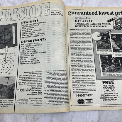 1984 Oct - Treasure Magazine - Treasure Hunting Metal Detecting Gold Coins M10