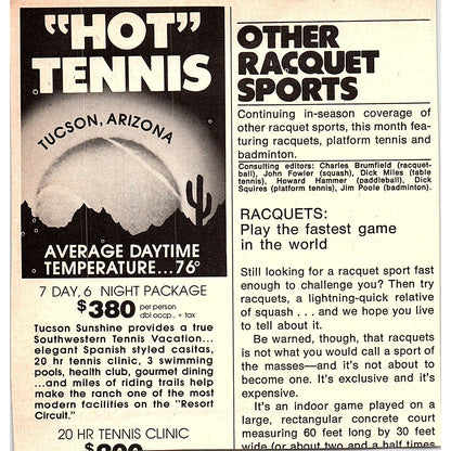 The Desert & Shadow Mountain Resort & Racquet Club Palm Desert CA 1977 Ad AF3-M2