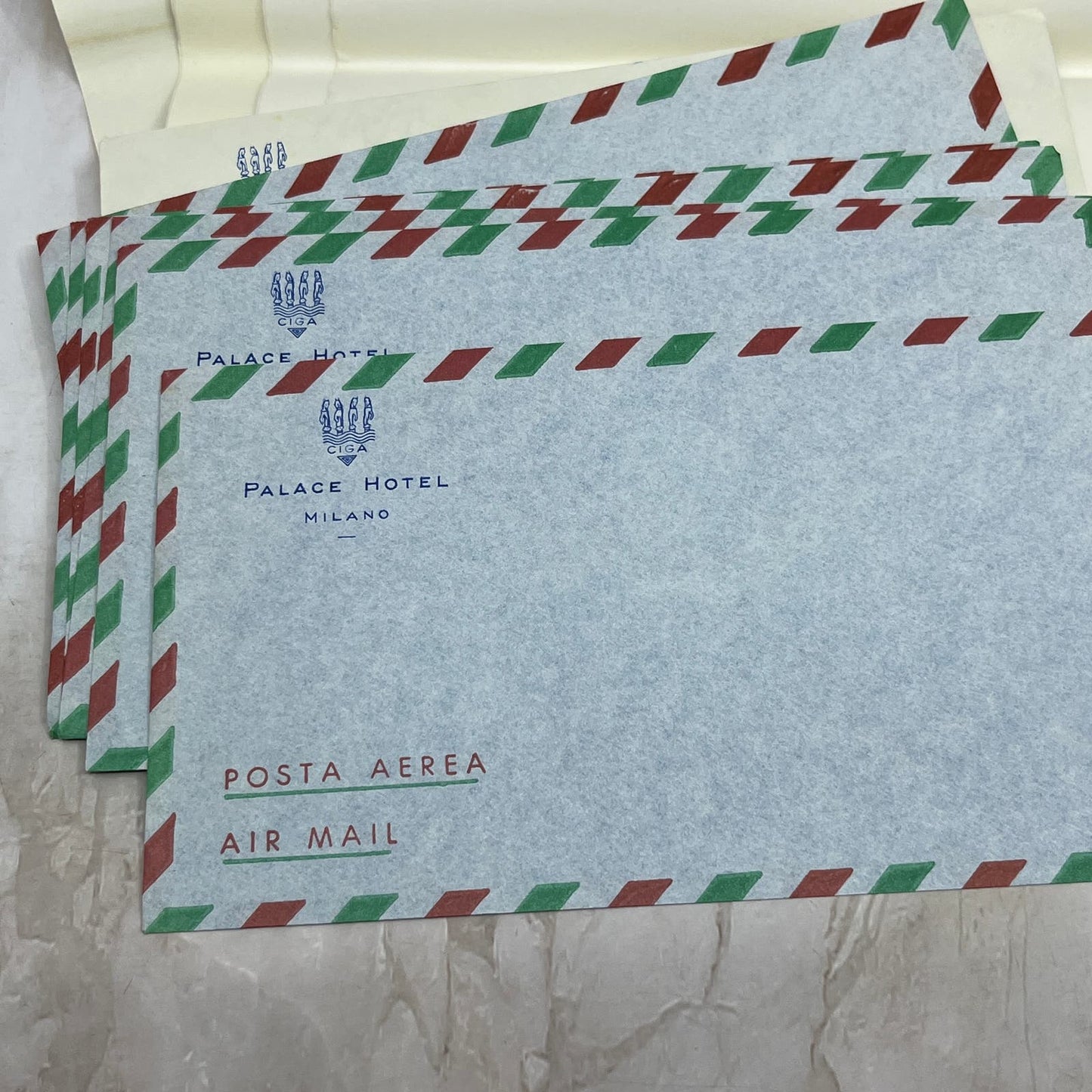 Palace Hotel Milan Italy Letterhead Blank Milano Piazza Della Repubblica TI9-P1