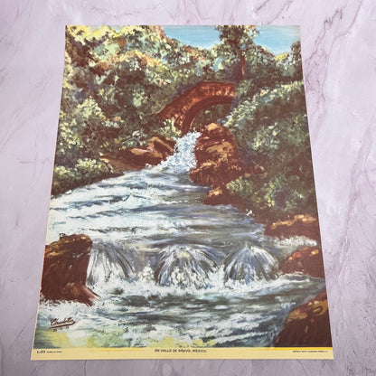 En Valle De Bravo, Mexico Claudette Vintage Mexican 12x14" Art Print V21