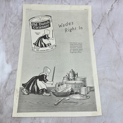 Old Dutch Cleanser Wades Right In 1918 Magazine Ad FL6-10