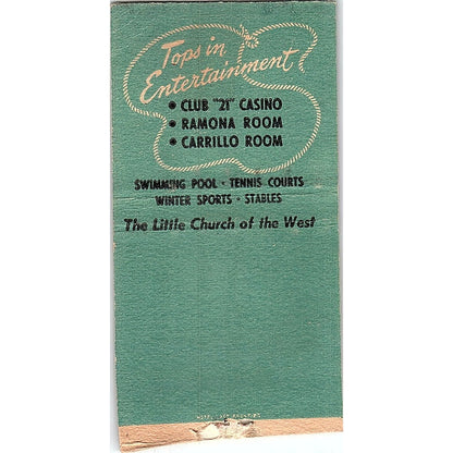 Hotel Last Frontier Las Vegas NV Vintage Matchbook Cover SF3-Y4
