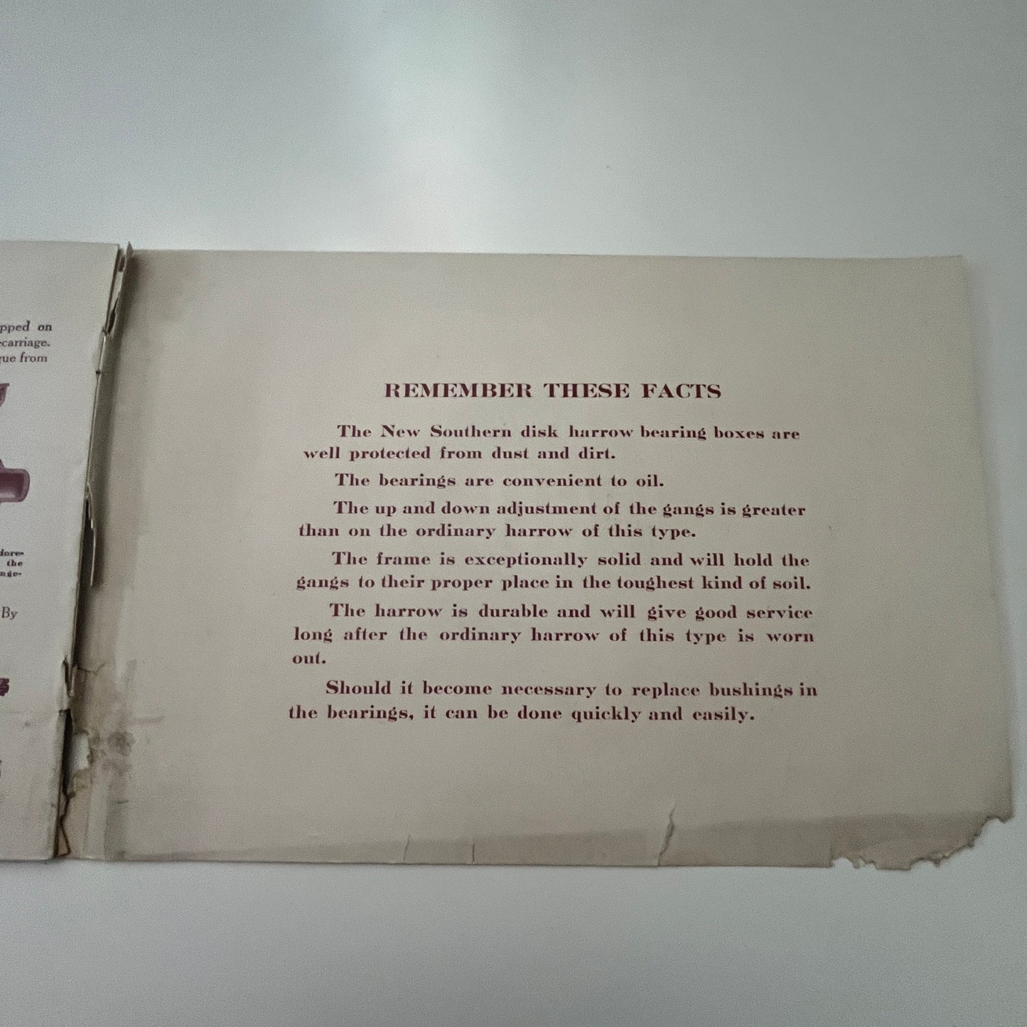 Antique International Harvester IH New Southern Disk Harrow Booklet L4-5